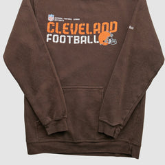 Fanatics Cleveland Browns Reebok 2000s Hooded Pullover Sweatshirt Brown Vintage
