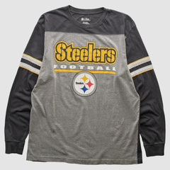 Fanatics Pittsburgh Steelers NFL 2010s Long Sleeve T-shirt Heather Gray Vintage