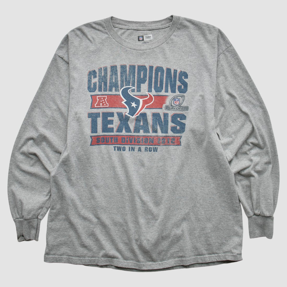 Fanatics Houston Texans Team Edition Apparel 2012 Long Sleeve T-shirt Heather Gray Vintage