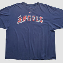 Los Angeles Angels Majestic 2000s T-shirt - Navy - Vintage - Fanatics Discount