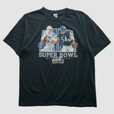 Fanatics Superbowl XLII Anvil 2008 T-shirt Black Vintage