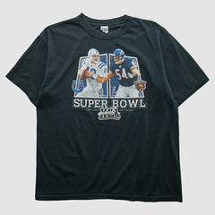 Fanatics Superbowl XLII Anvil 2008 T-shirt Black Vintage