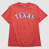 Texas Rangers Majestic 2000s T-shirt - Red - Vintage - Fanatics Online