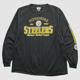 Fanatics Pittsburgh Steelers NFL 2000s Long Sleeve T-shirt Black Vintage