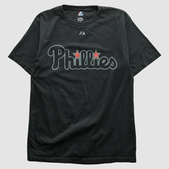 Philadelphia Phillies Majestic 2000s T-shirt - Black - Vintage - Fanatics Discount