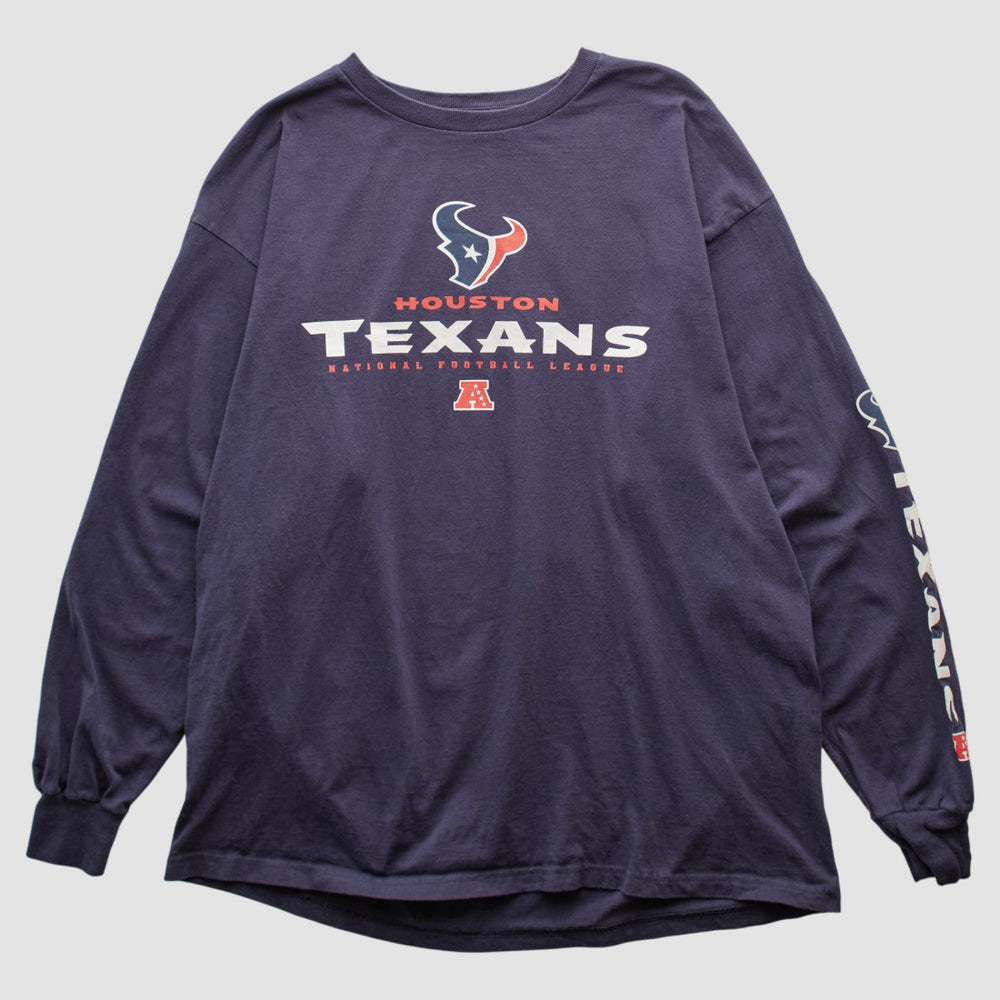 Fanatics Houston Texans NFL 2000s Long Sleeve T-shirt Navy Vintage
