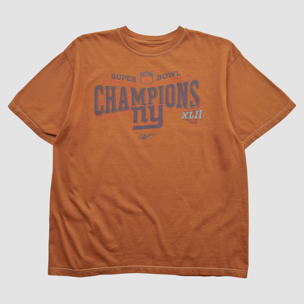 Fanatics New York Giants Reebok 2007 T-shirt Orange Vintage