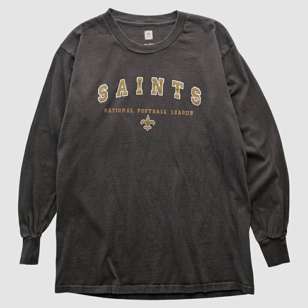 Fanatics New Orleans Saints NFL 2000s Long Sleeve T-shirt Charcoal Vintage