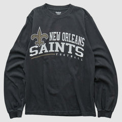 Fanatics New Orleans Saints Reebok 2000s Long Sleeve T-shirt Black Vintage