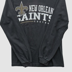 Fanatics New Orleans Saints Reebok 2000s Long Sleeve T-shirt Black Vintage