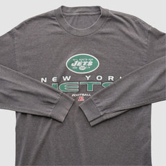 Fanatics New York Jets 2010s Long Sleeve T-shirt Dark Heather Gray Vintage