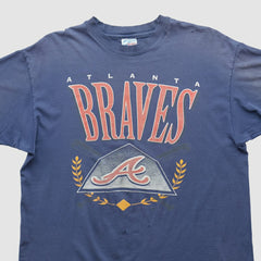 Atlanta Braves Hanes 90s T-shirt - Navy - Vintage - Fanatics on Sale