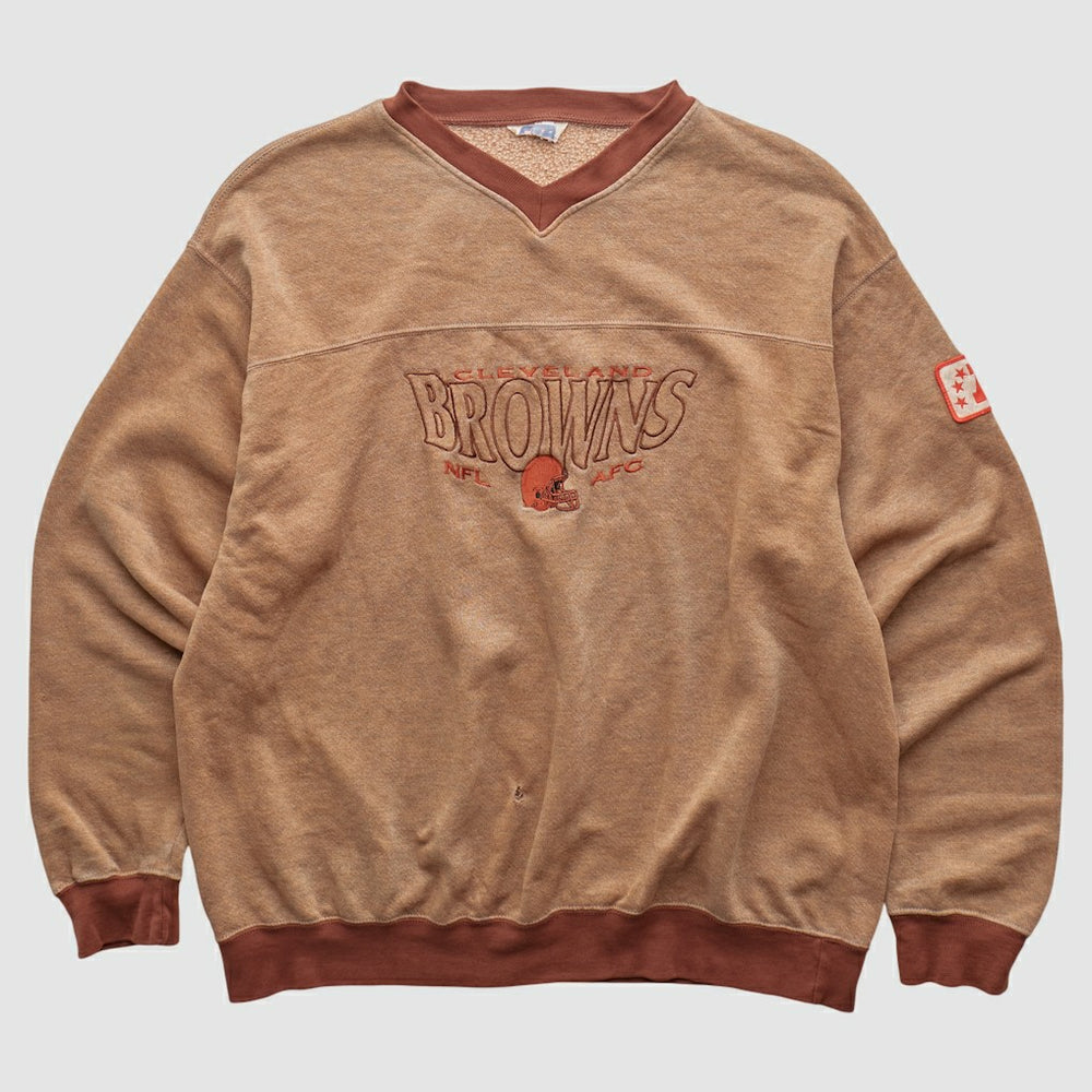 Fanatics Cleveland Browns CRABLE SPORTSWEAR 90s Pullover Sweatshirt Tan Vintage