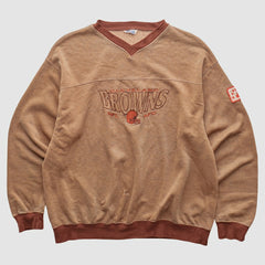 Fanatics Cleveland Browns CRABLE SPORTSWEAR 90s Pullover Sweatshirt Tan Vintage