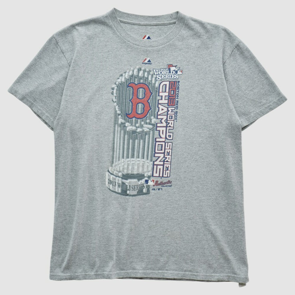 Boston Red Sox Majestic 2013 T-shirt - Heather Gray - Vintage - Fanatics Discount