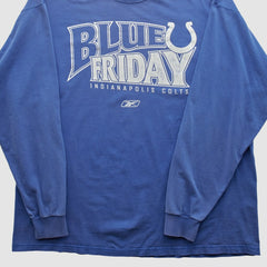 Fanatics Indianapolis Colts Reebok 2000s Long Sleeve T-shirt Blue Vintage