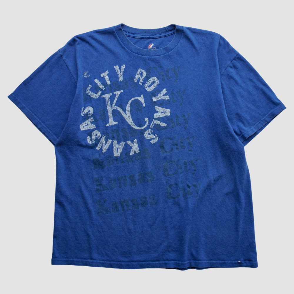 Kansas City Royals Majestic 2010s T-shirt - Blue - Vintage - Fanatics on Sale