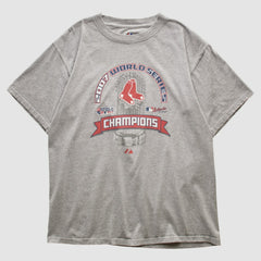 Boston Red Sox Majestic 2007 T-shirt - Heather Gray - Vintage - Fanatics on Sale