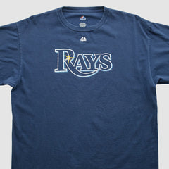 Tampa Bay Rays Majestic 2010s T-shirt - Navy - Vintage - Fanatics Lifestyle
