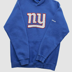 Fanatics New York Giants Reebok 2000s Hooded Pullover Sweatshirt Blue Vintage
