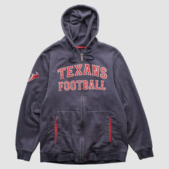 Fanatics Houston Texans Reebok 2010s Hooded Full Zip Sweatshirt Navy Vintage