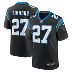 Nike Isaiah Simmons Carolina Panthers Team Game Jersey Black