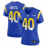 Nike Jesse Luketa Los Angeles Rams Women's Team Game Jersey Royal