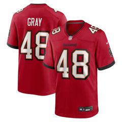 Nike JT Gray Tampa Bay Buccaneers Team Game Jersey Red