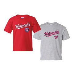Washington Nationals Soft as a Grape Youth 2-Pack Logo T-Shirt Set - Red/Heather Gray - MLB on Sale