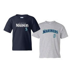 Seattle Mariners Soft as a Grape Youth 2-Pack Logo T-Shirt Set - Navy/Gray - MLB Sale