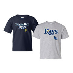 Tampa Bay Rays Soft as a Grape Youth 2-Pack Logo T-Shirt Set - Navy/Gray - MLB Lifestyle
