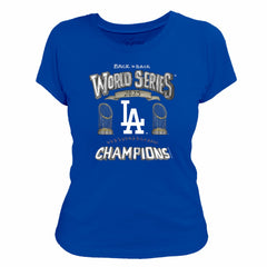 Los Angeles Dodgers Tiny Turnip Women's 2025 World Series Champions T-Shirt - Royal - MLB on Sale