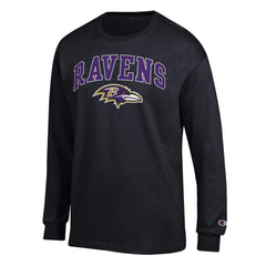 Baltimore Ravens Champion Arch Over Logo Long Sleeve T-Shirt Black