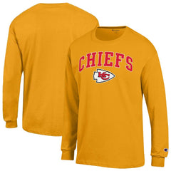 Kansas City Chiefs Champion Arch Over Logo Long Sleeve T-Shirt Gold
