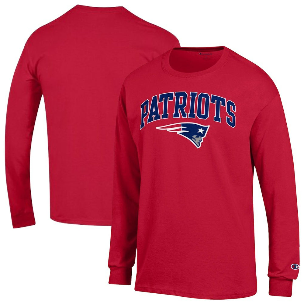 New England Patriots Champion Arch Over Logo Long Sleeve T-Shirt Red