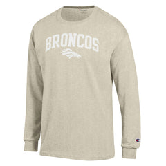 Denver Broncos Champion White Ink Jersey Long Sleeve T-Shirt Oatmeal