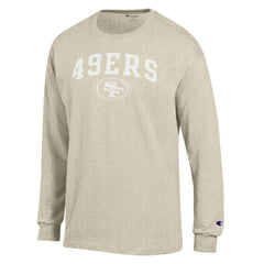 San Francisco 49ers Champion White Ink Jersey Long Sleeve T-Shirt Oatmeal