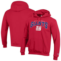 New York Giants Champion Powerblend Arch over Logo Hoodie Red