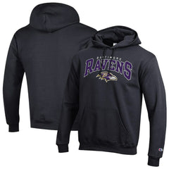 Baltimore Ravens Champion Powerblend Arch over Logo Hoodie Black