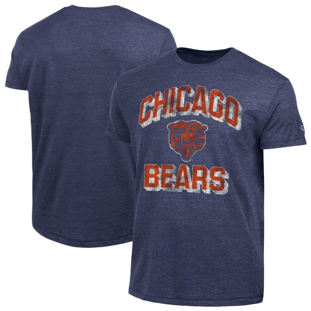 Chicago Bears Champion Ultimate Tri-Blend T-Shirt Heather Navy