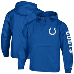 Indianapolis Colts Champion Packable Windbreaker Half-Zip Jacket Royal