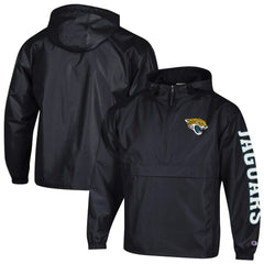 Jacksonville Jaguars Champion Packable Windbreaker Half-Zip Jacket Black