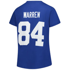 Fanatics Tyler Warren Indianapolis Colts Women's Plus Size Name & Number V-Neck T-Shirt Royal
