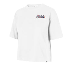 47 brand New England Patriots '47 Women's Collage Script Reed City T-Shirt White