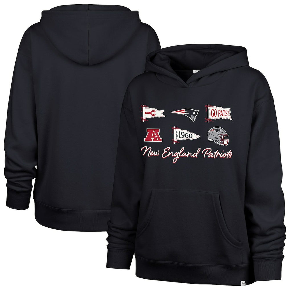 47 brand New England Patriots '47 Women's Bow & Banners Naomi Hoodie Navy
