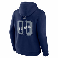 Dallas Cowboys Hustle Personalized Name & Number Hoodie Navy