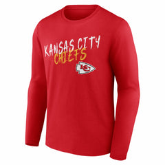 Kansas City Chiefs Hustle Personalized Name & Number Long Sleeve T-Shirt Red