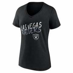 Las Vegas Raiders Women's Hustle Personalized Name & Number V-Neck T-Shirt Black