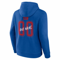 New York Giants Hustle Personalized Name & Number Hoodie Royal