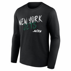 New York Jets Hustle Personalized Name & Number Long Sleeve T-Shirt Black